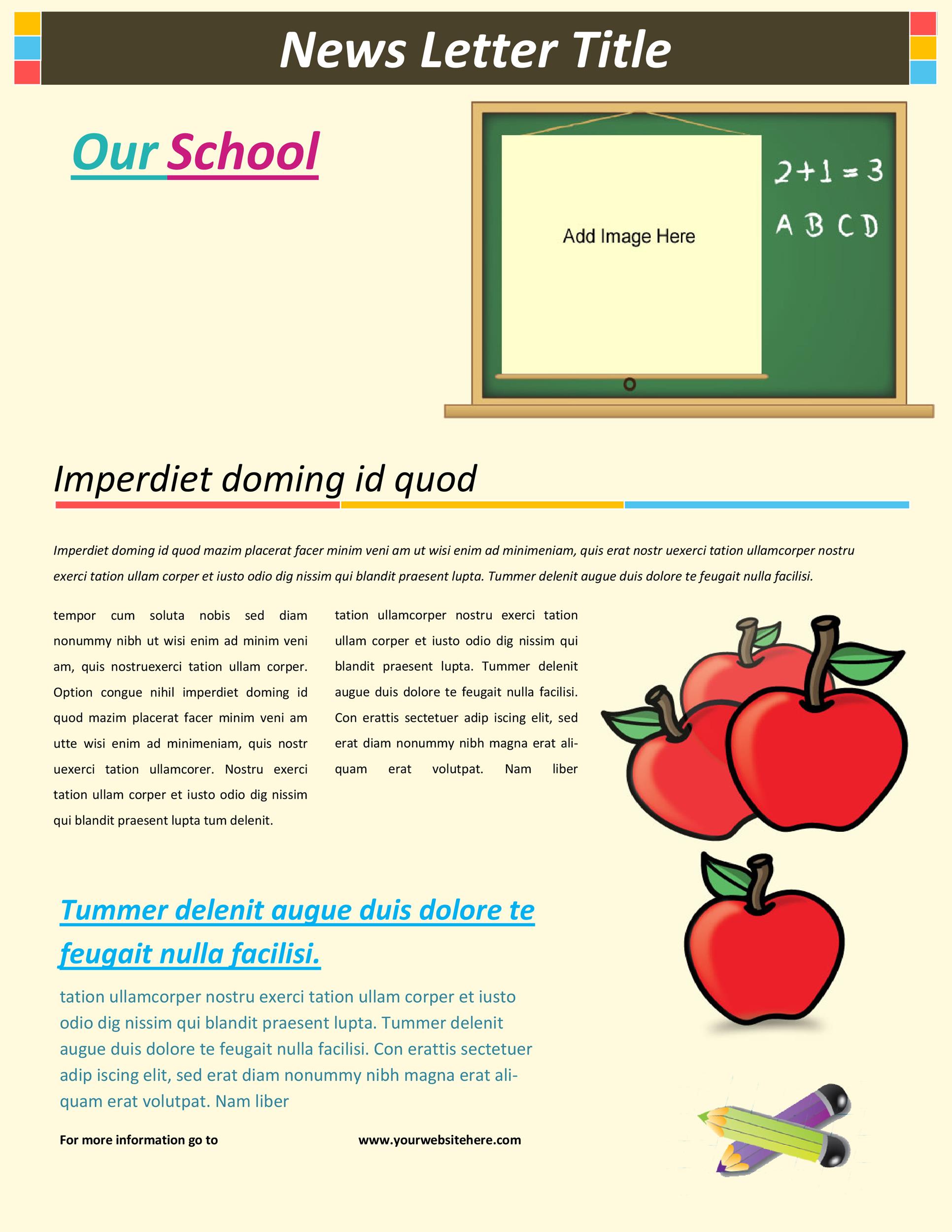 50 Free Newsletter Templates For Work School And Classroom