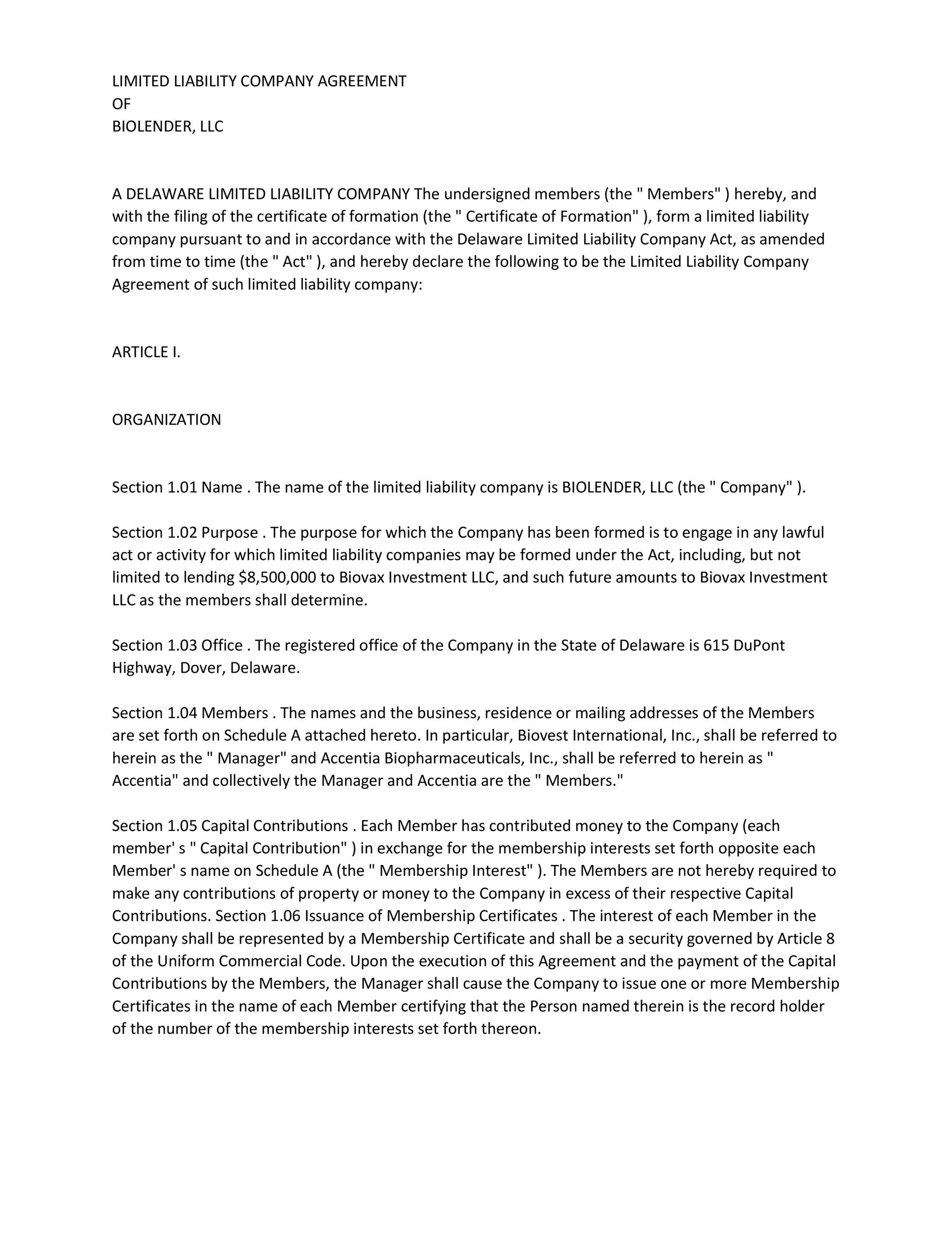 30 Professional Llc Operating Agreement Templates ᐅ Templatelab
