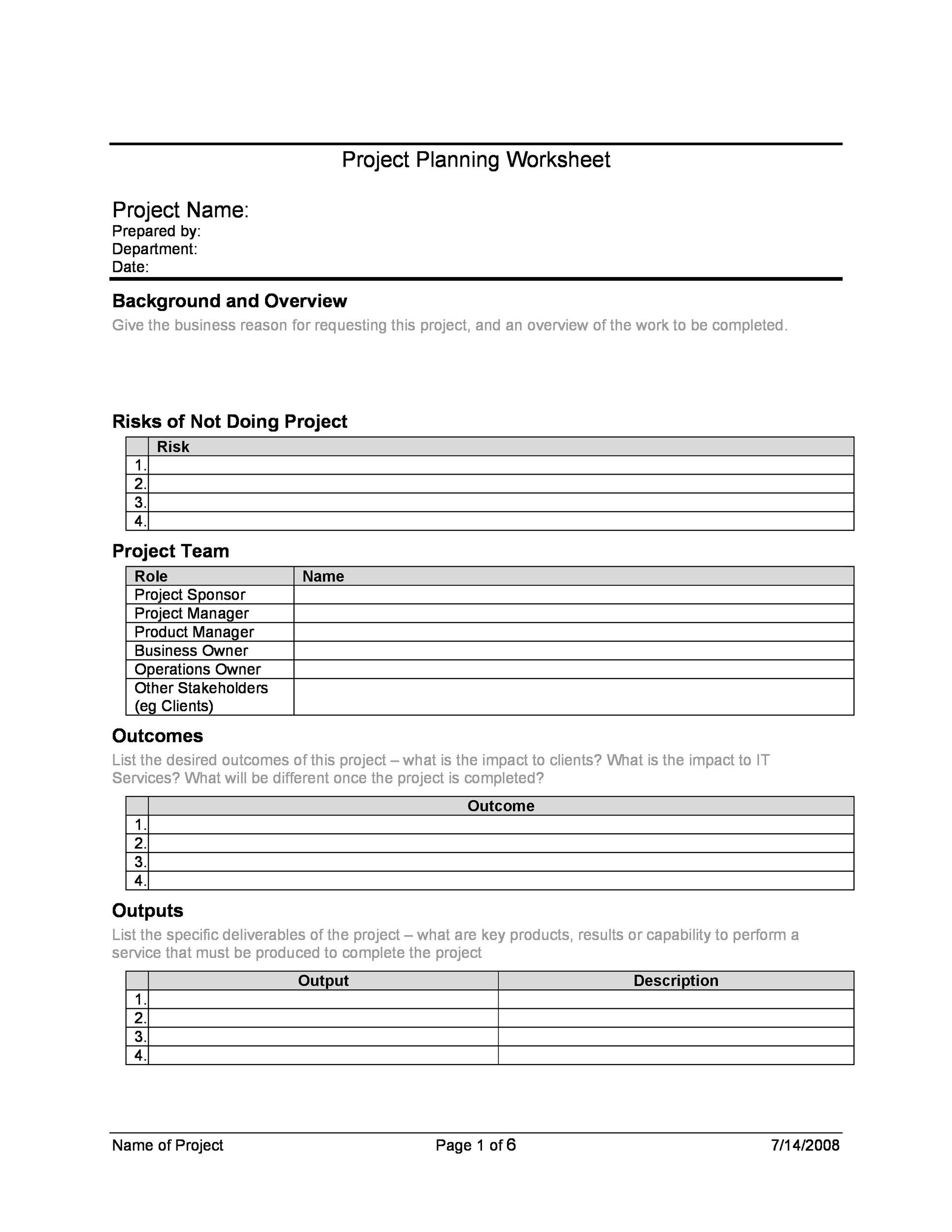 48 Professional Project Plan Templates Excel Word Pdf ᐅ Templatelab