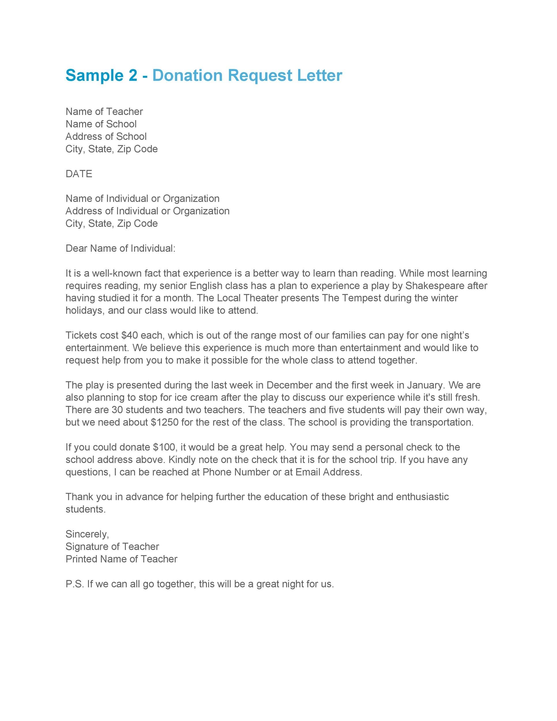 43 Free Donation Request Letters Forms ᐅ Templatelab