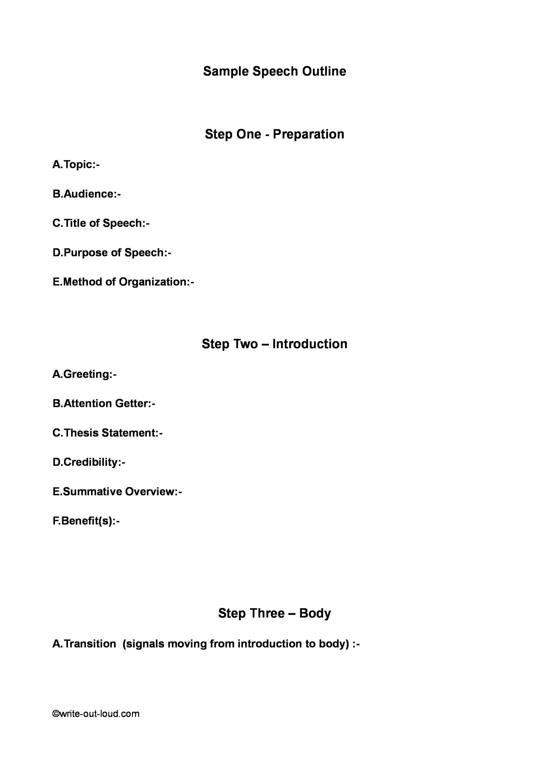 Example of a key word outline. 43 Informative Speech Outline Templates & Examples