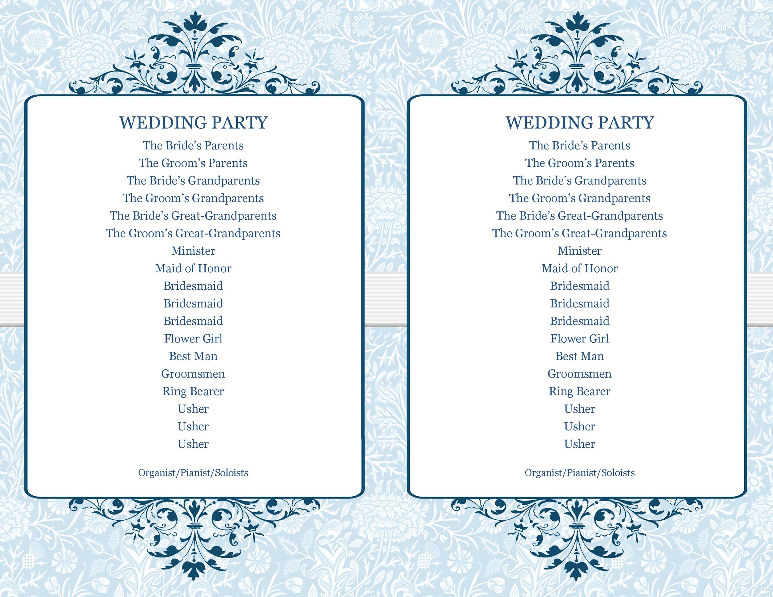 Fun Wedding Programs Templates