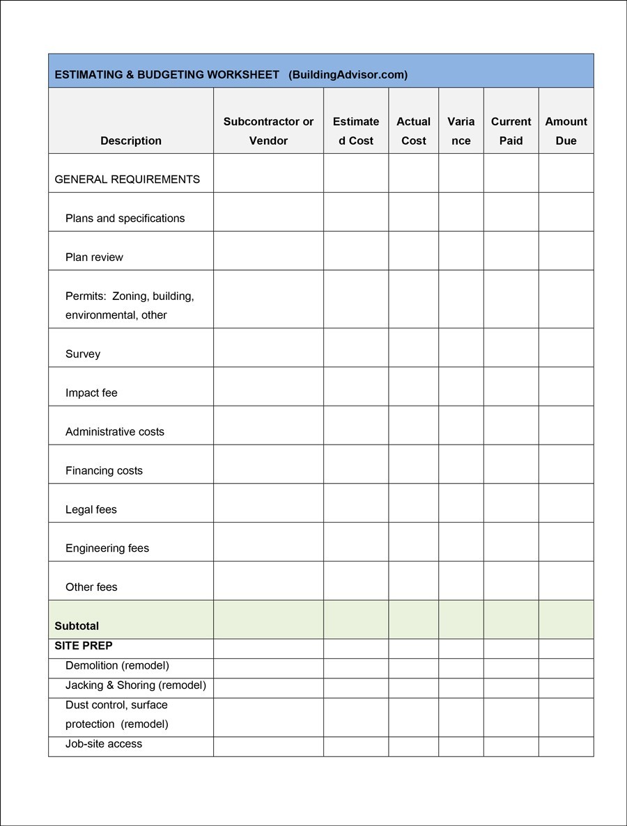 44 free estimate template forms [construction, repair, cleaning...]
