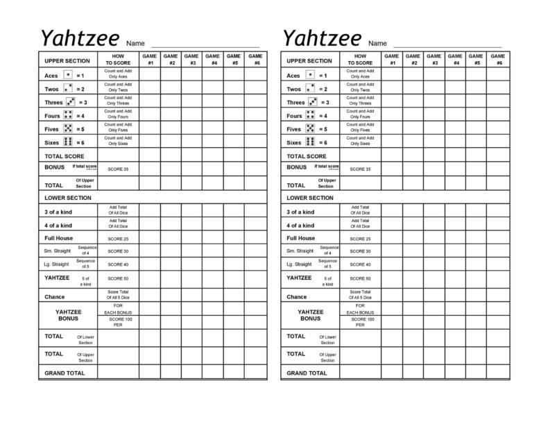 28 printable yahtzee score sheets cards 101 free templatelab