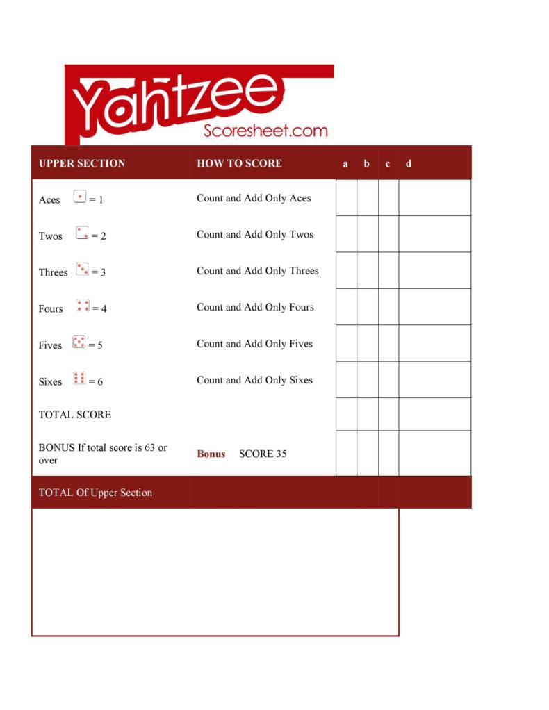 28 printable yahtzee score sheets cards 101 free templatelab
