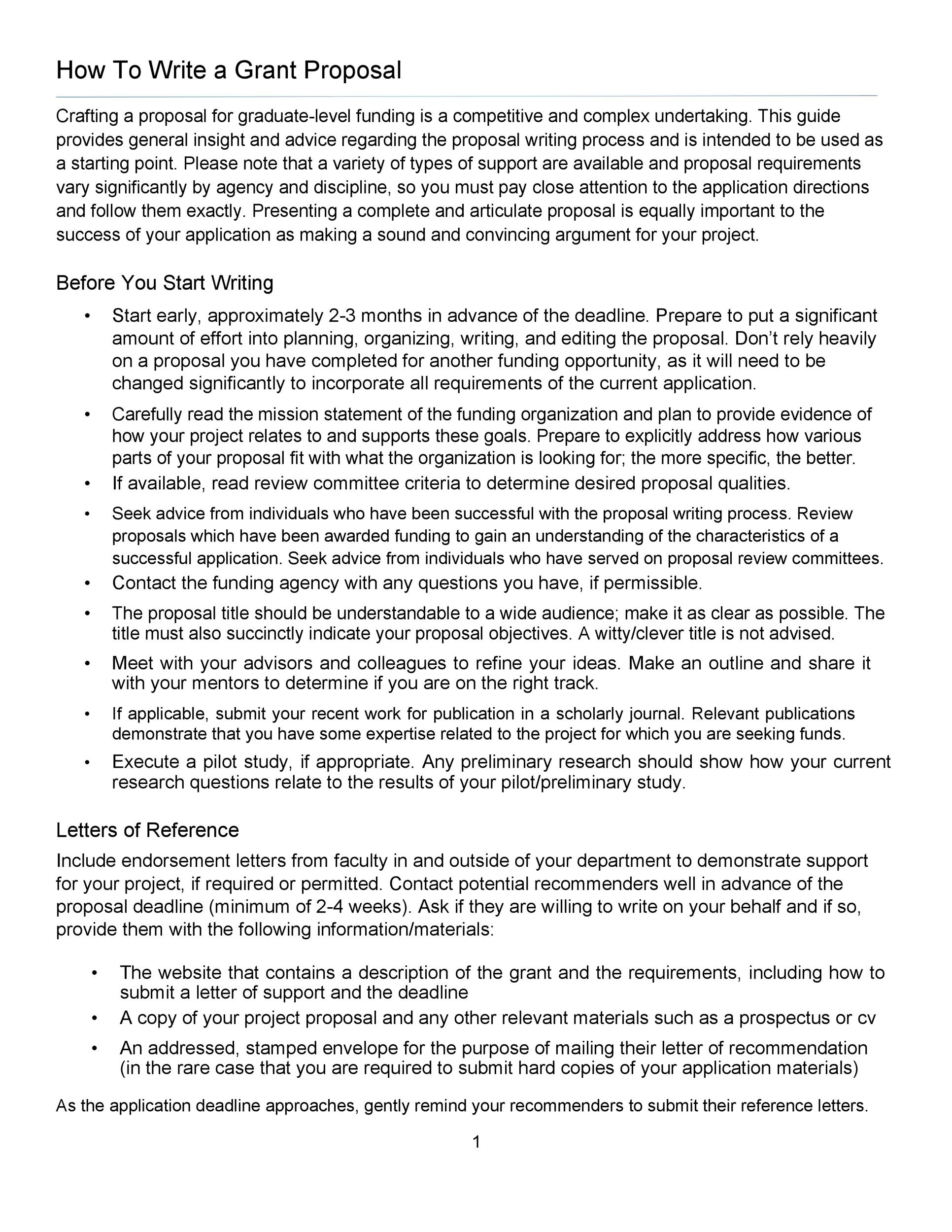 40 Grant Proposal Templates Nsf Non Profit Research ᐅ Templatelab