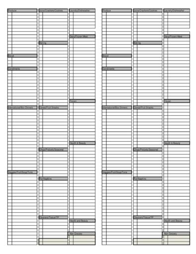 40 printable grocery list templates shopping list templatelab