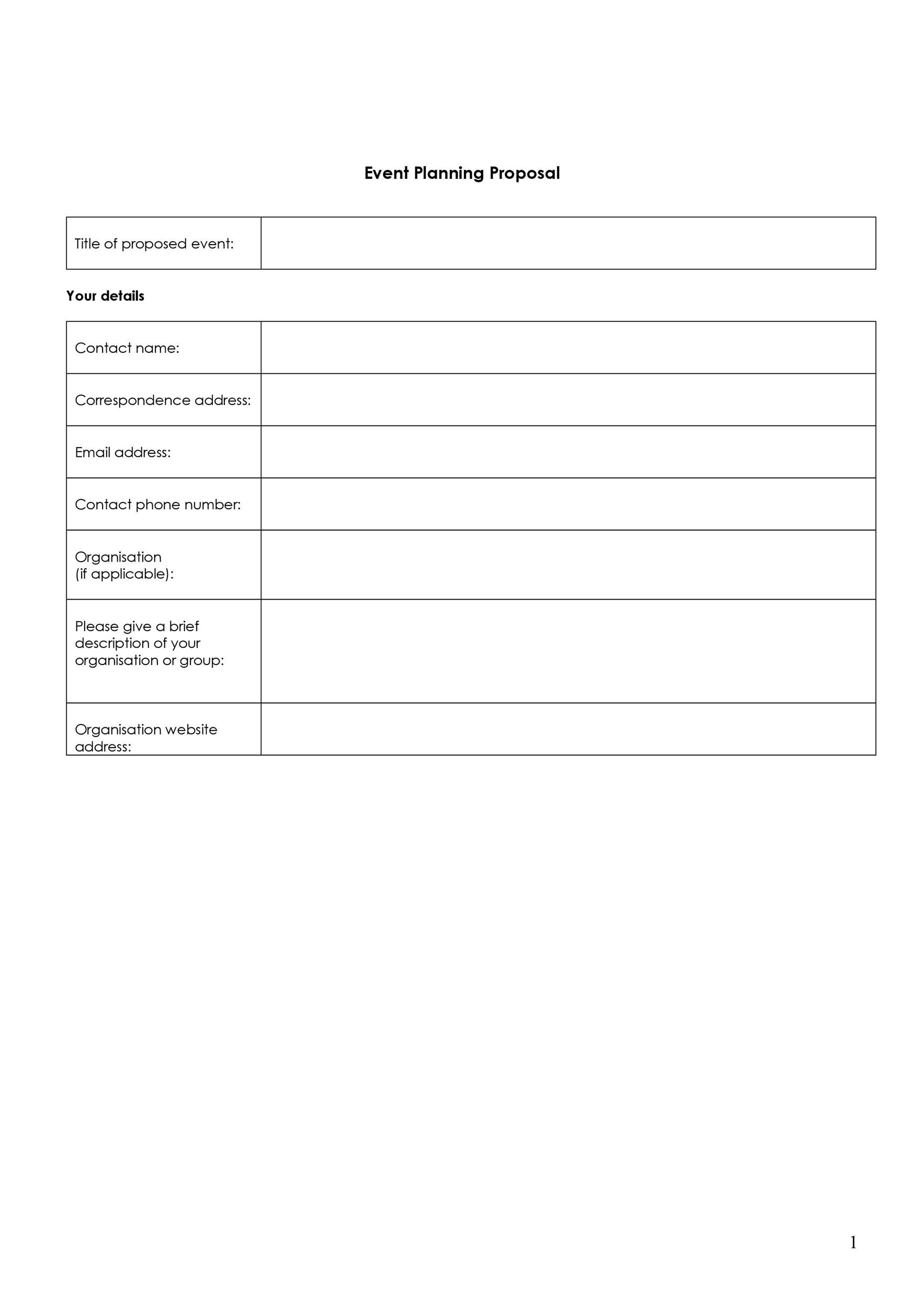 38 Best Event Proposal Templates Free Examples ᐅ Templatelab