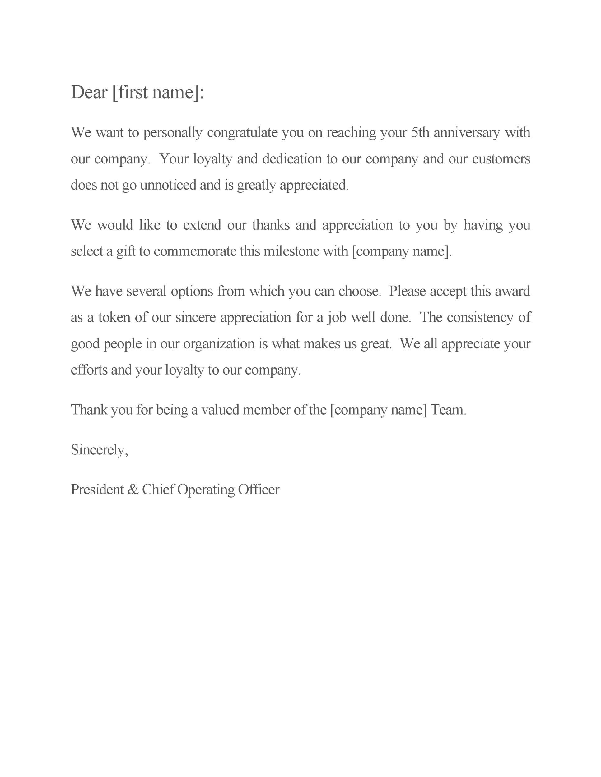 49 Printable Employee Recognition Letters 100 Free ᐅ Templatelab