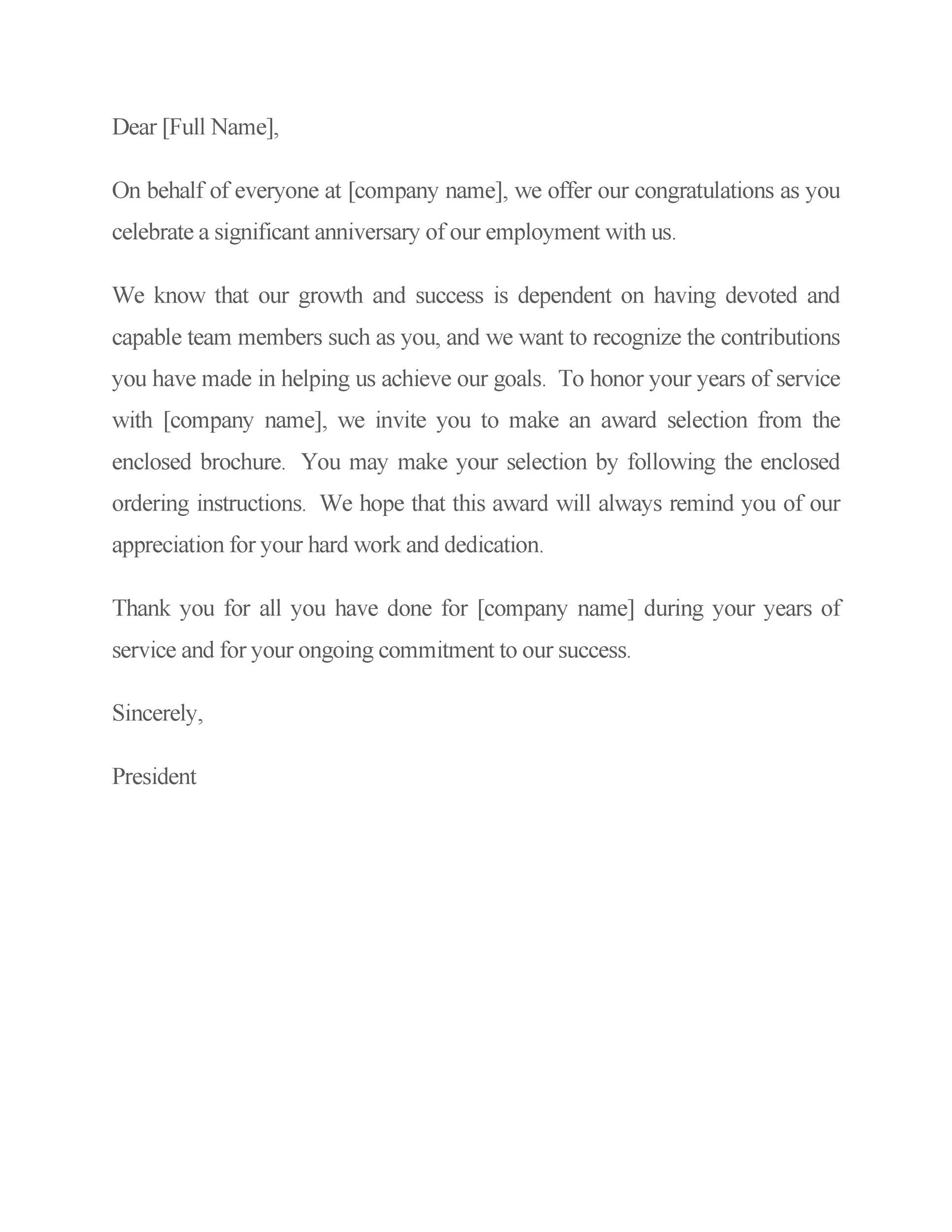 49 Printable Employee Recognition Letters 100 Free ᐅ Templatelab