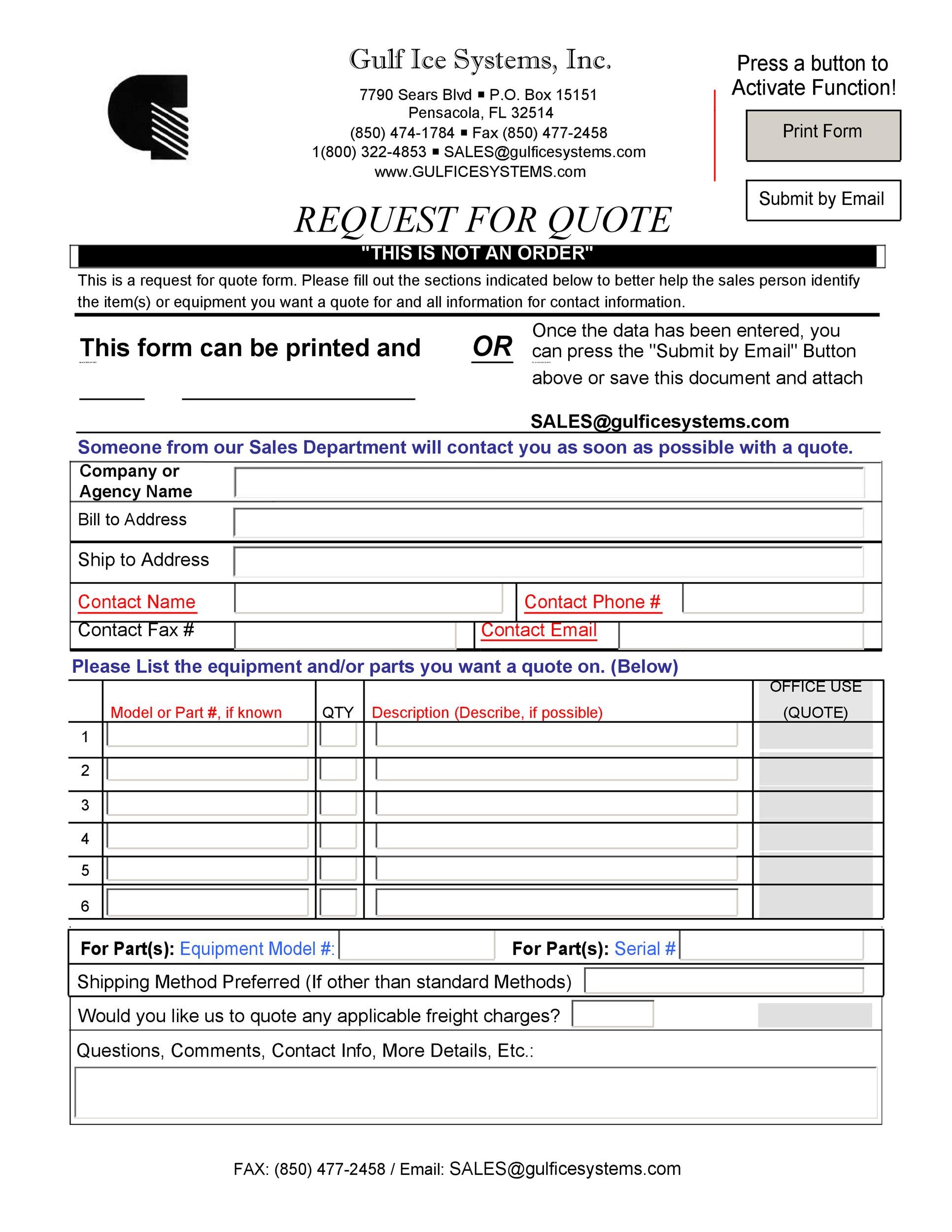 50 Simple Request For Quote Templates Forms ᐅ Templatelab