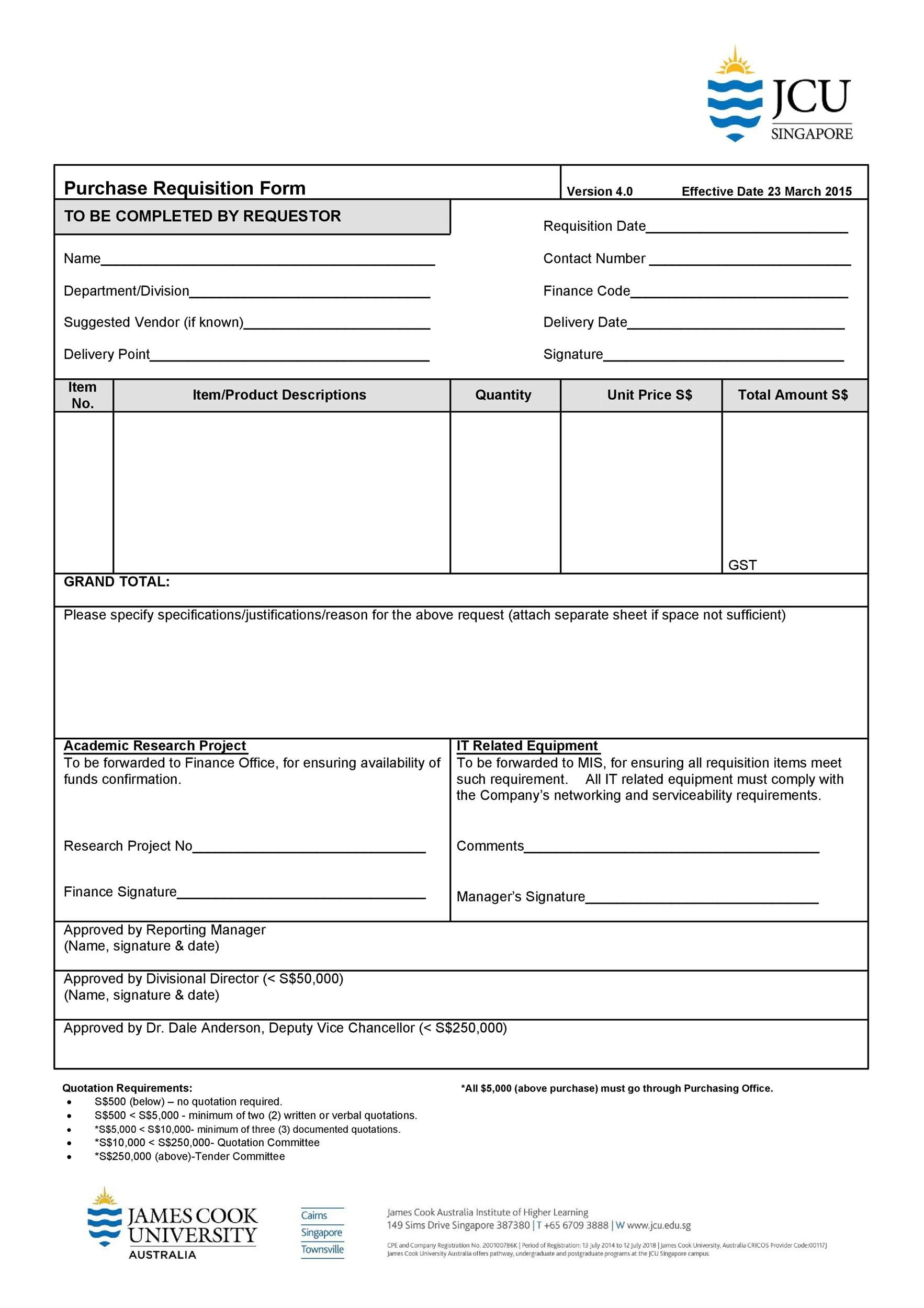 Equipment Request Form Template