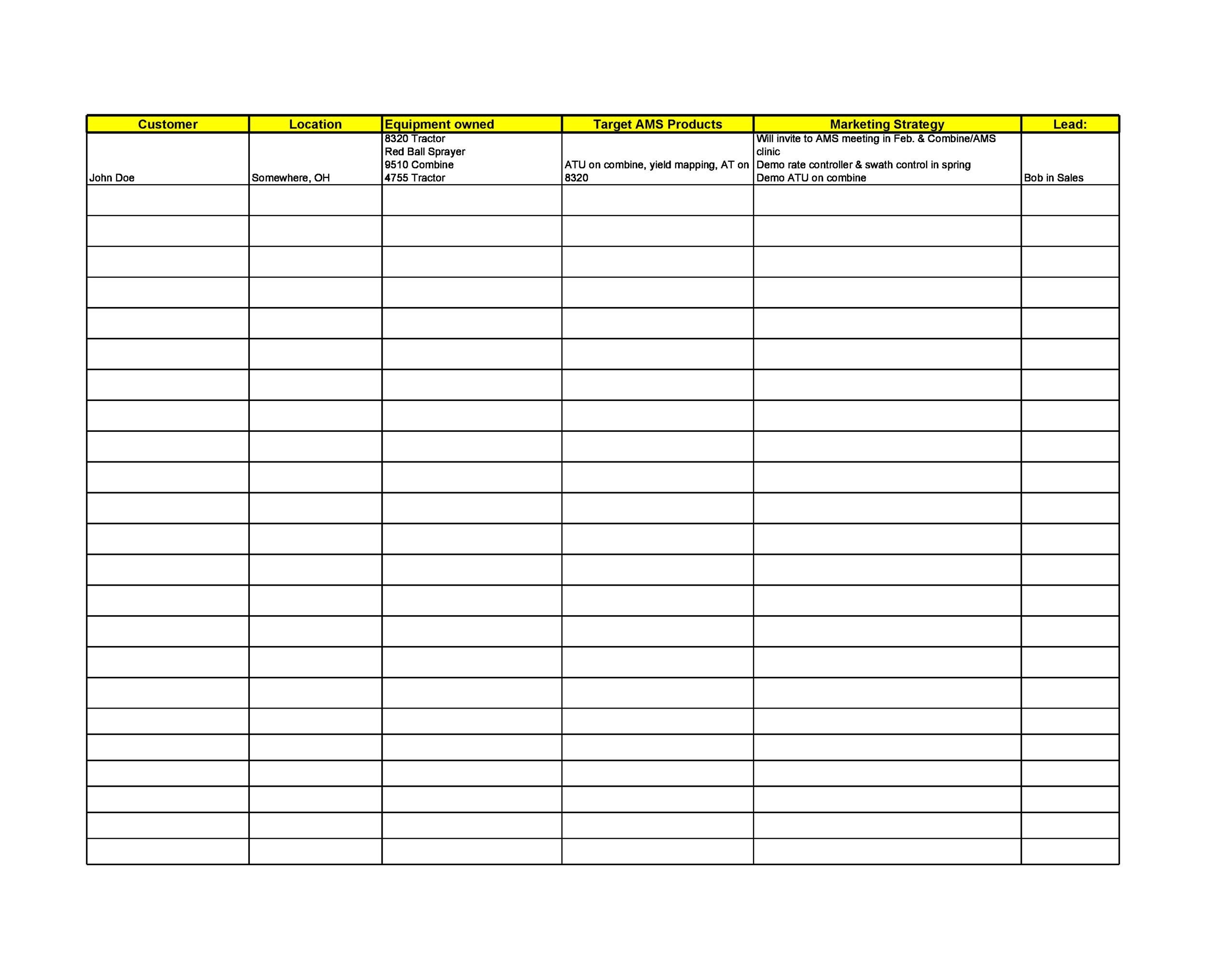 50 Free Customer List Templates Excel Word ᐅ Templatelab