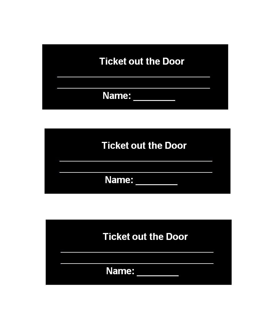 24 printable exit ticket templates word pdf templatelab