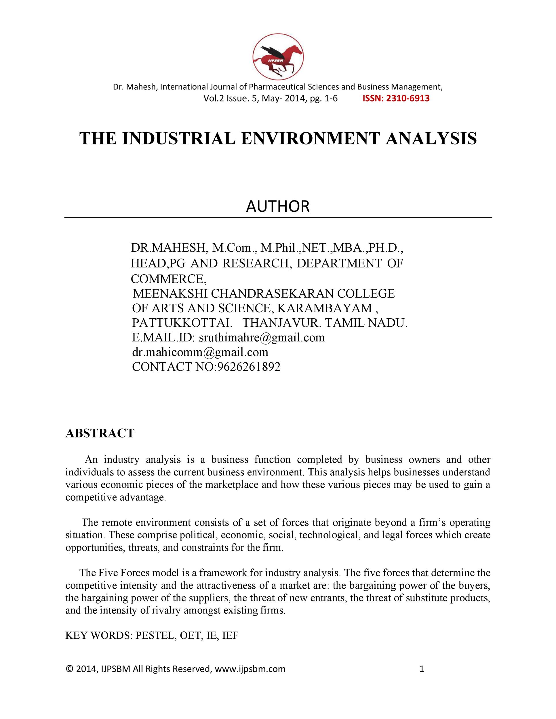 39 Free Industry Analysis Examples Templates ᐅ Templatelab