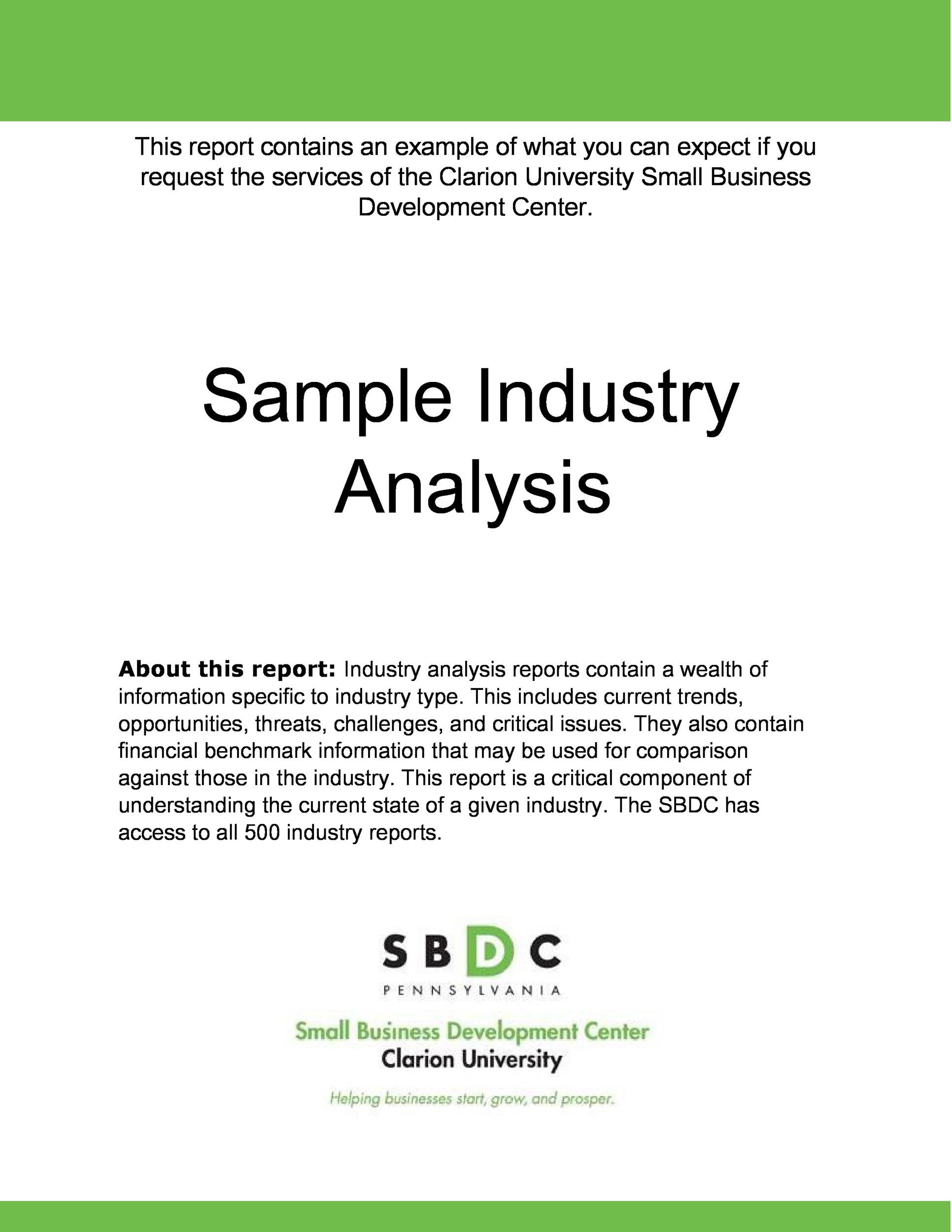 39 Free Industry Analysis Examples Templates ᐅ Templatelab