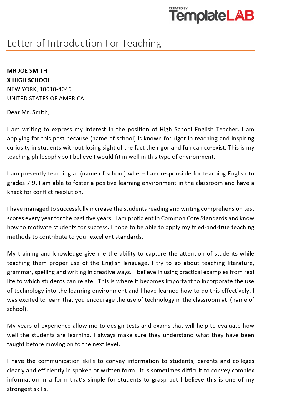 It is a letter written to invite people to a particular event. 40 Letter Of Introduction Templates Examples