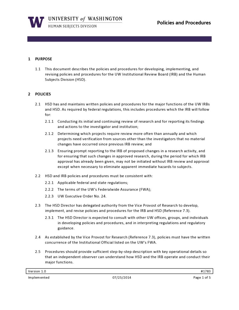 50 free policy and procedure templates (& manuals) ᐅ templatelab