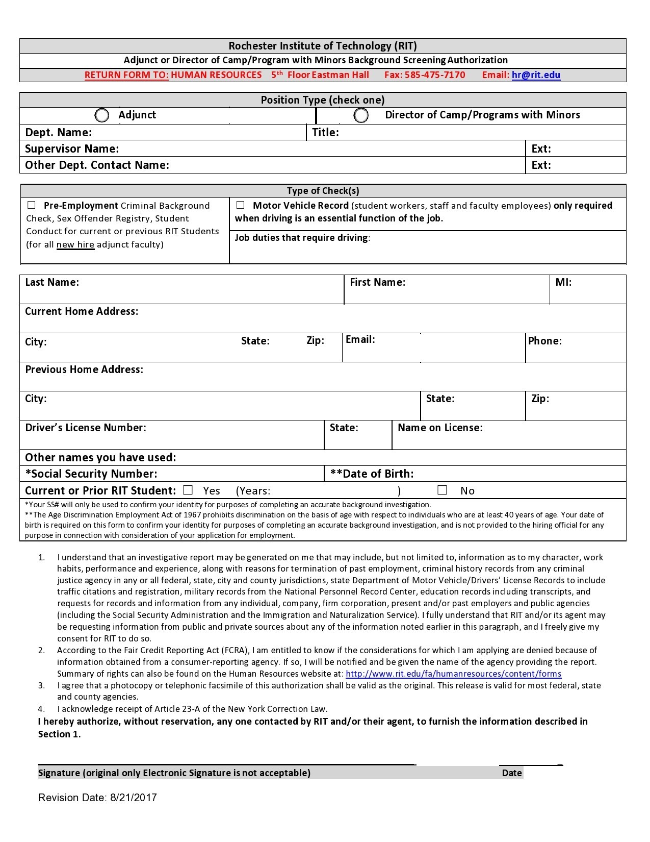 Update 76+ imagen sample background check form for employment