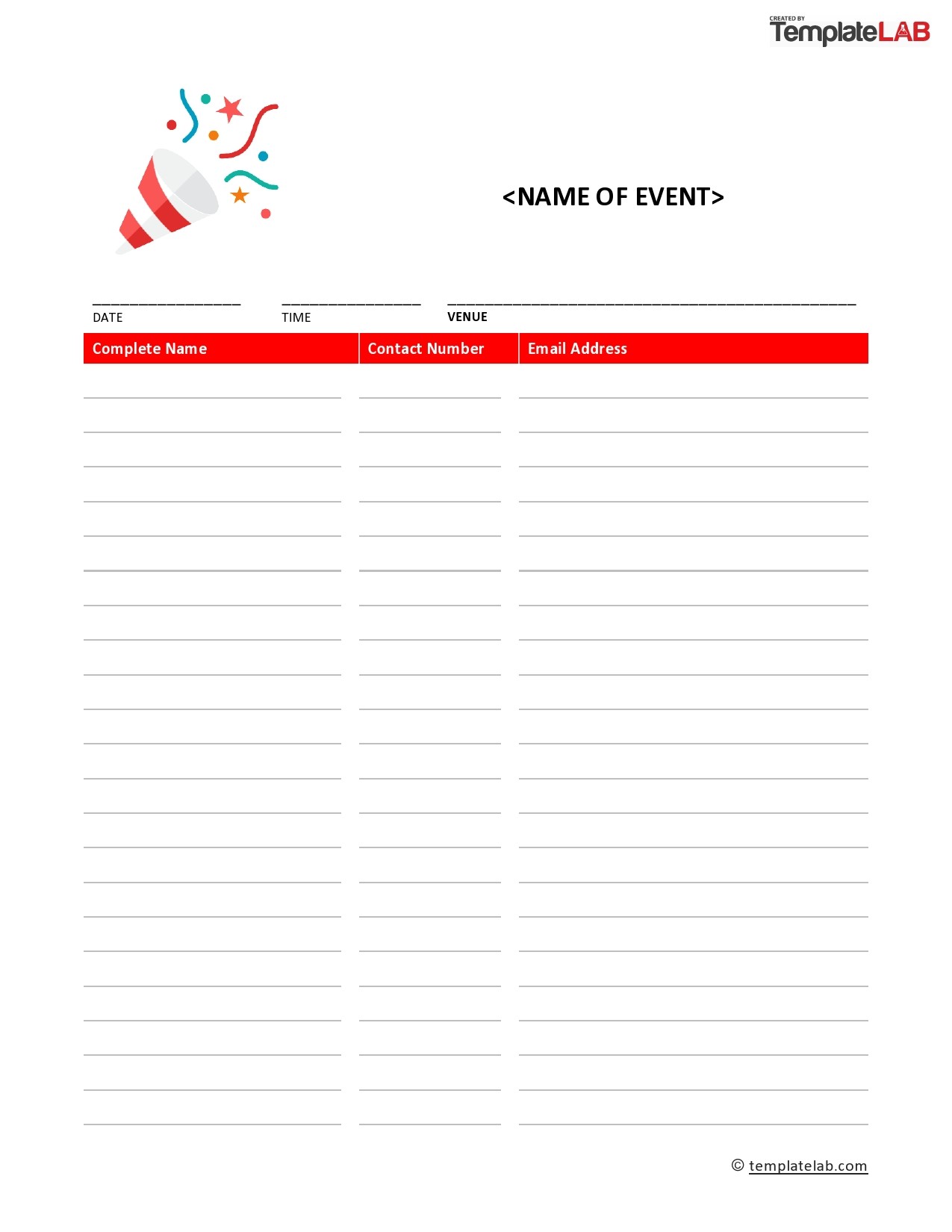 Editable Printable Snack Sign Up Sheet