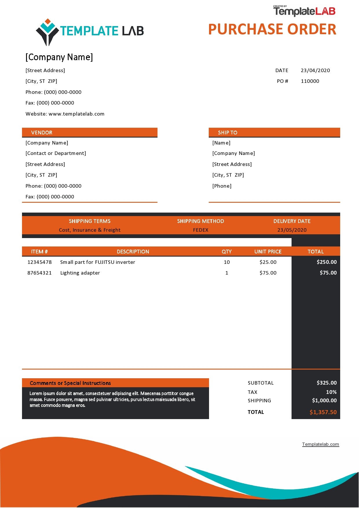 Money Order Template