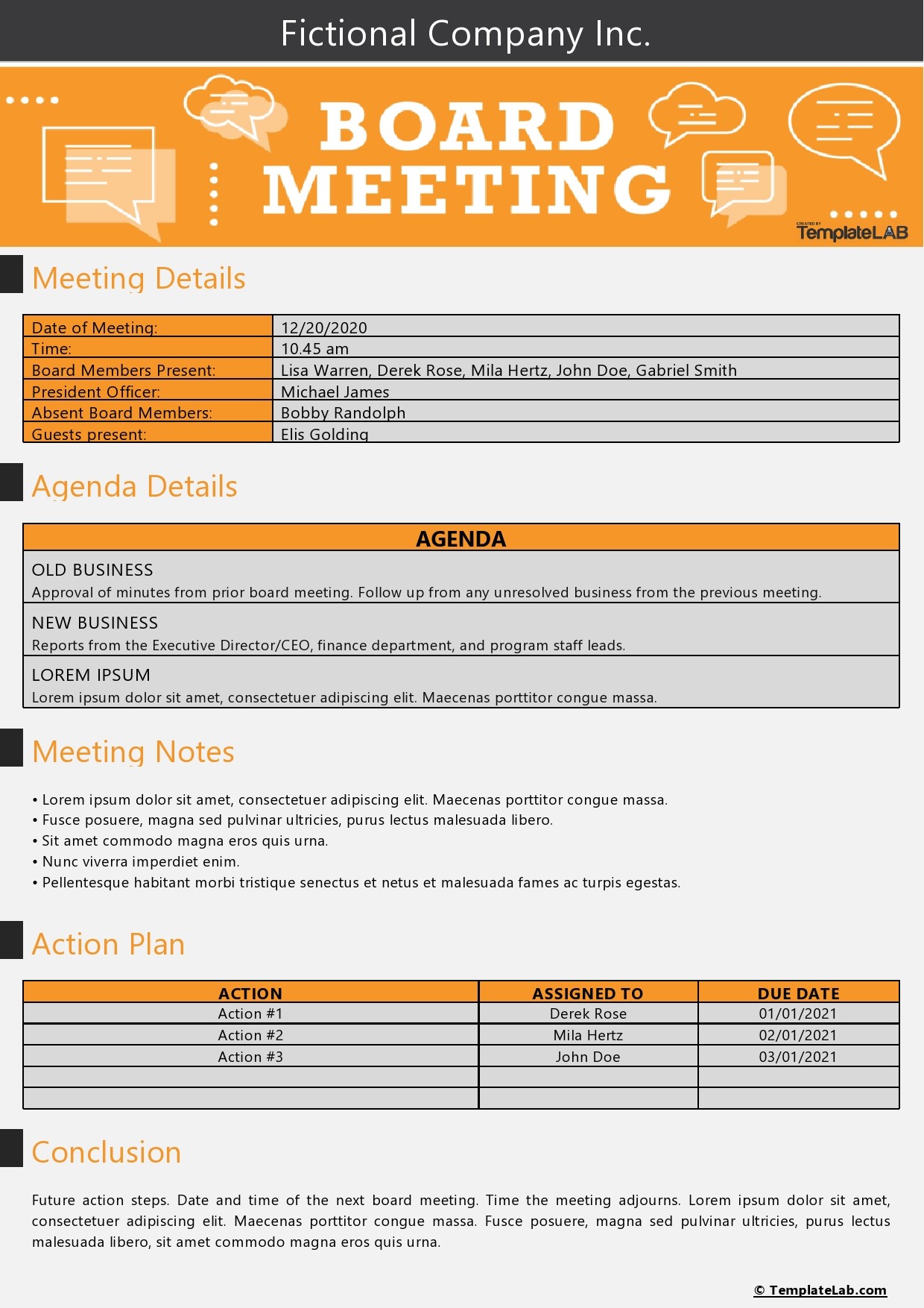 Free Meeting Agenda Templates For Word