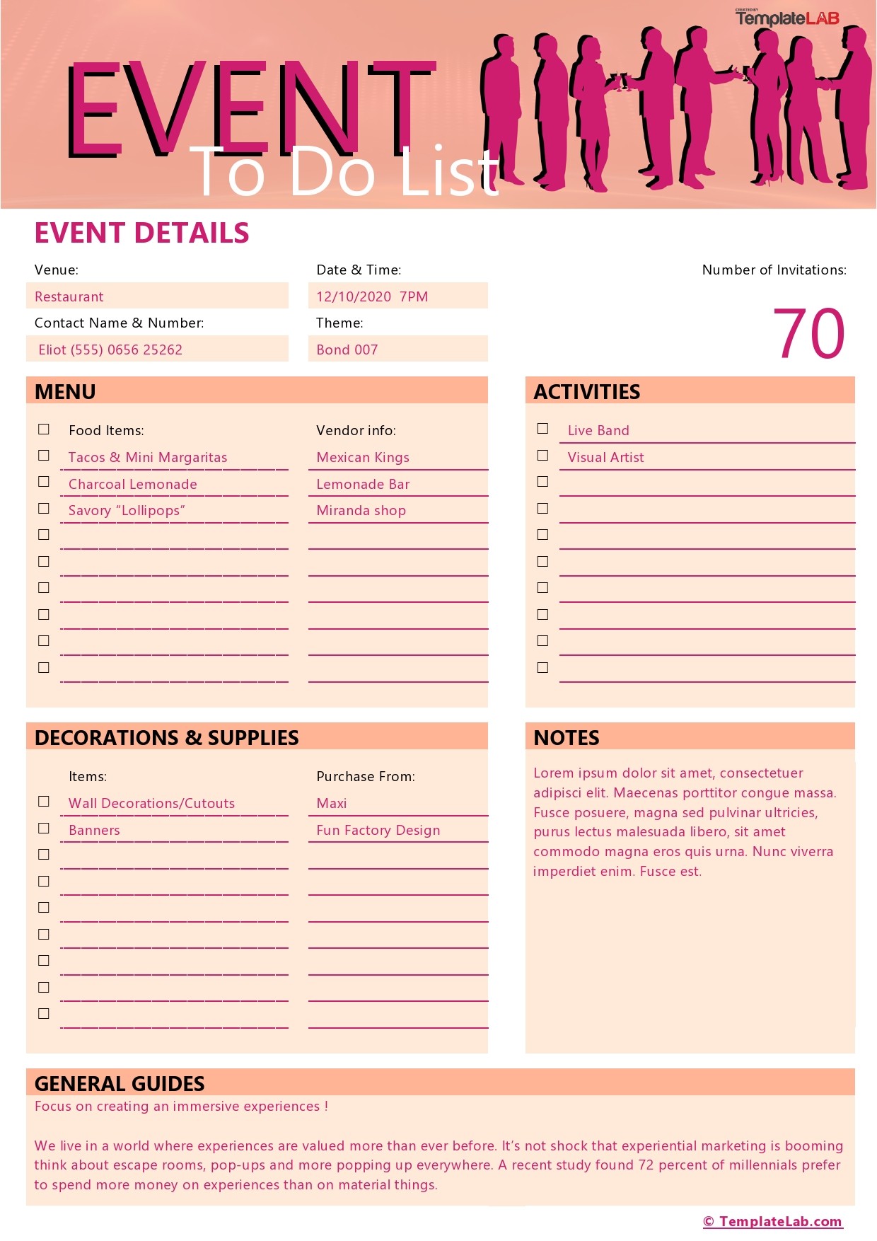 Things To Do List Template