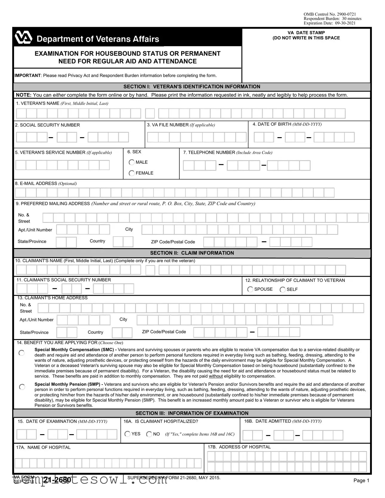Download Va 21 2680 Form Templatesowl Download Va 21 2680 Form Templatesowl