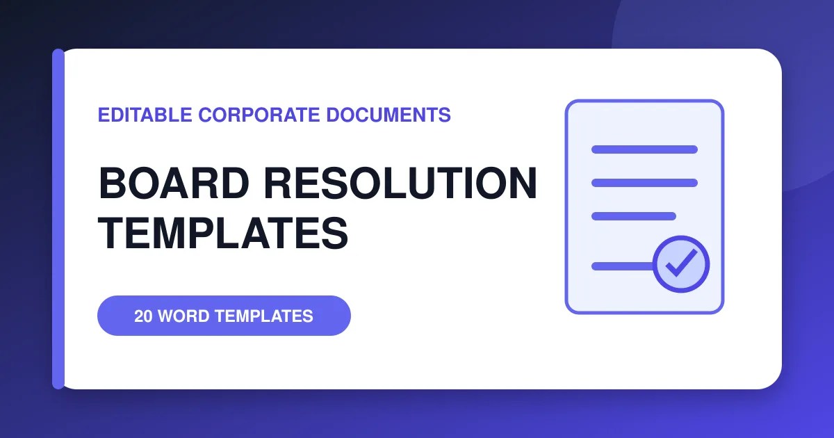 20 best board resolution templates in Microsoft Word