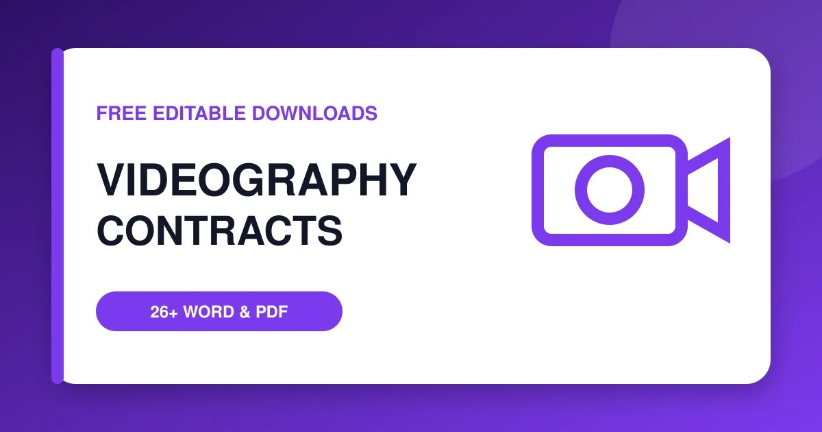 26+ free videography contract templates in Word and PDF