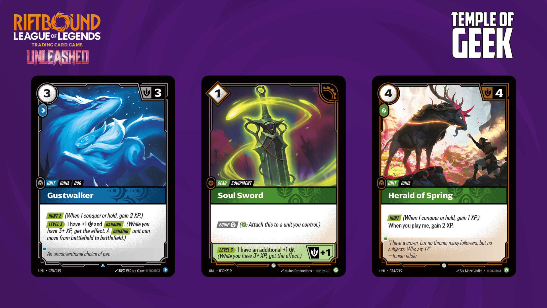 New Riftbound Unleashed Cards