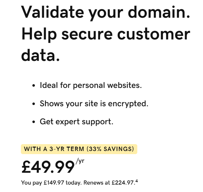 Godaddy and ssl