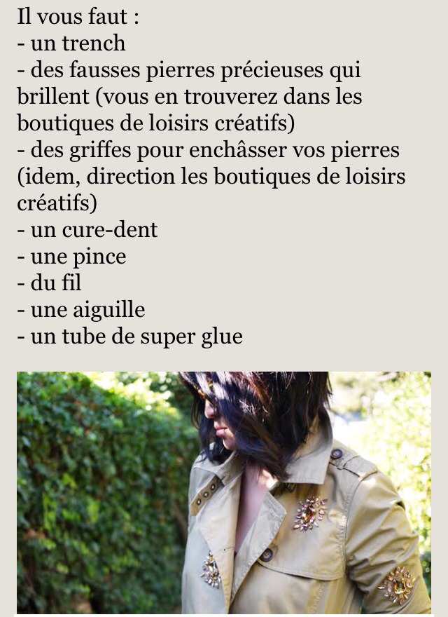 DIY trench personnalisé