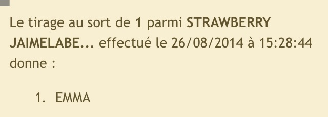 Résultats concours !