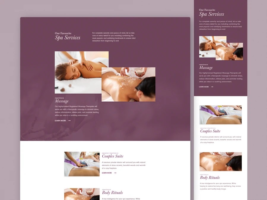 spa services website | Magnolia House Spa