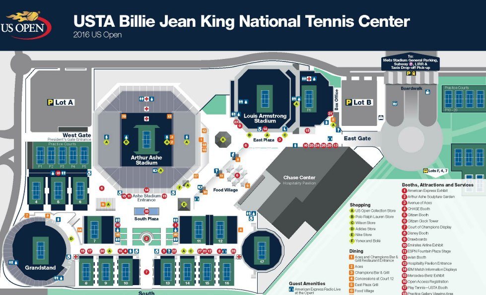 US Open Tennis Tickets Best Seats Free Days Armstrong Ashe Usta Grounds Map 