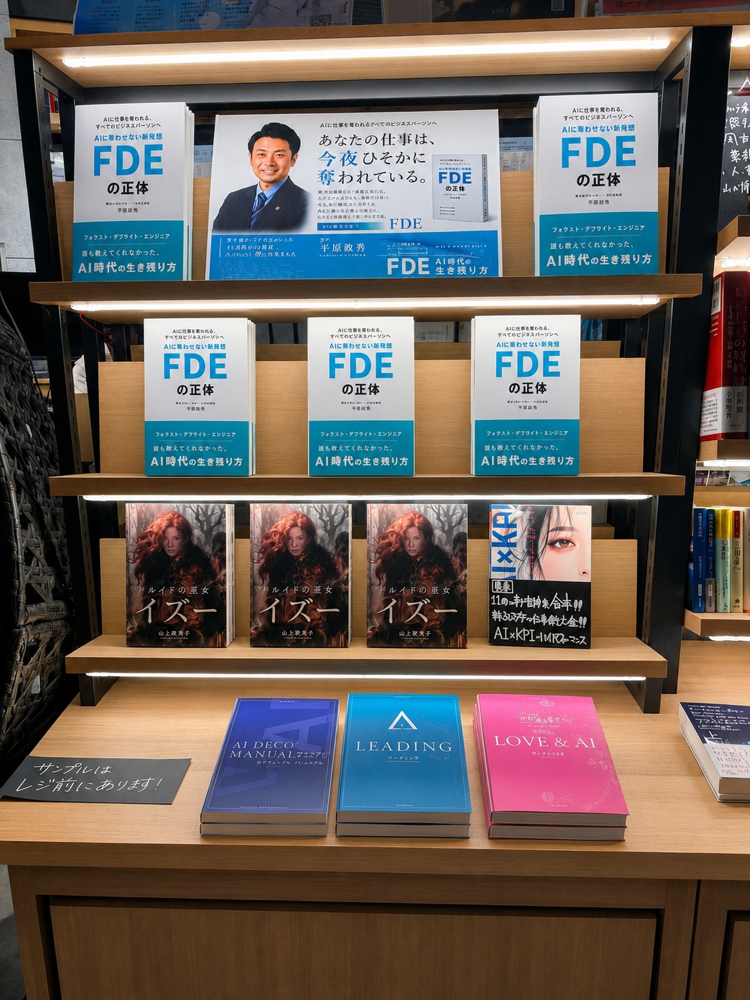 制作した書籍の店頭展開