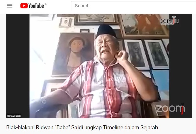 Babe Ridwan Saidi Tuntut Penuding Sultan Hamid Pengkhianat untuk Minta  Maaf–Massa Berteriak Setujuuuuuu! | teraju.id