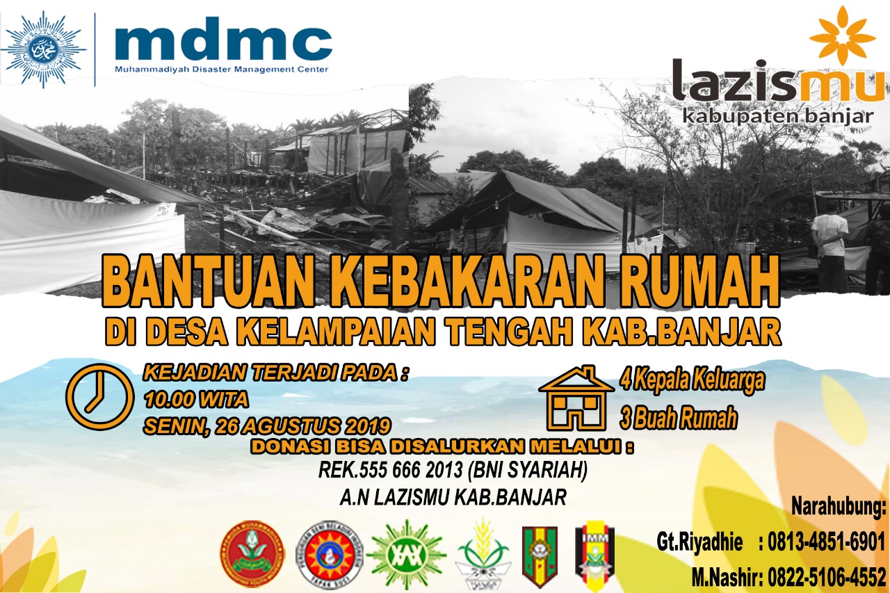 Usai survei kebakaran di kelampaian tengah, lazismu banjar. Usai Survei Kebakaran Di Kelampaian Tengah Lazismu Banjar Buka Donasi