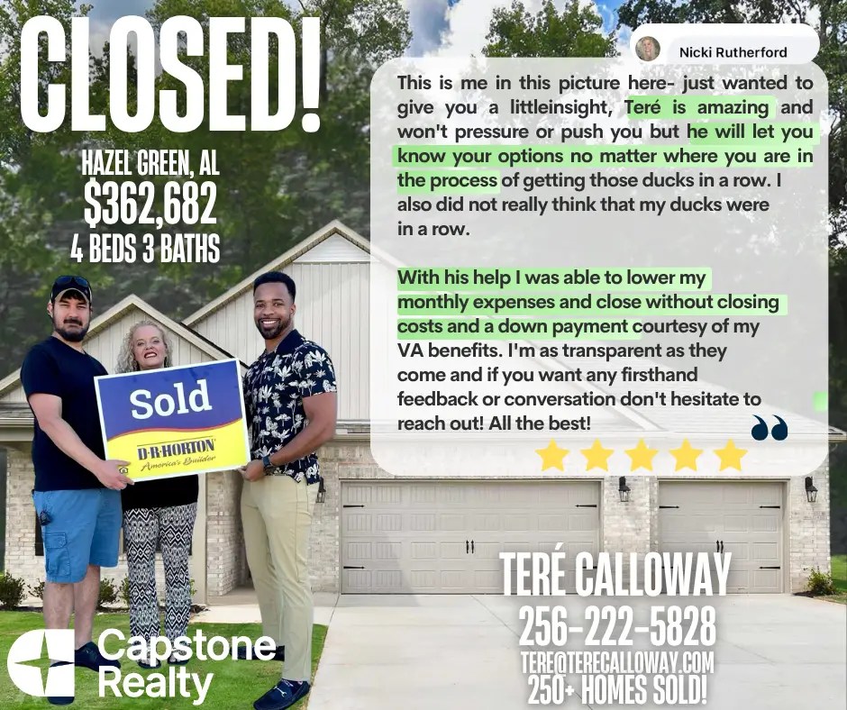 Tere Calloway real estate closing Huntsville AL