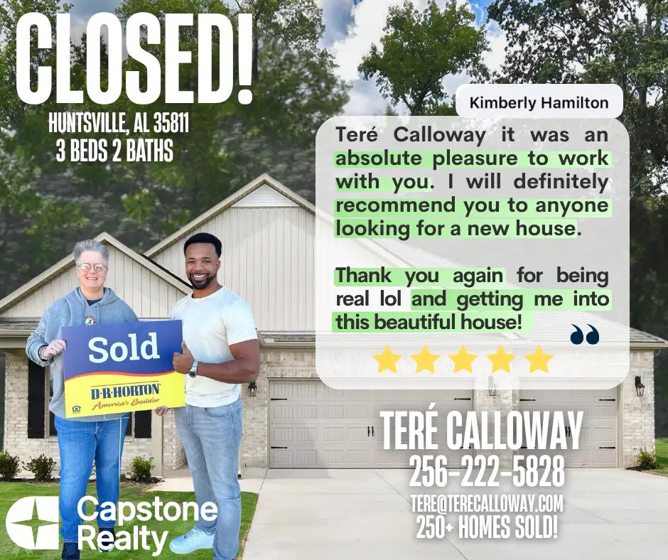 real estate agent Huntsville AL home closing success