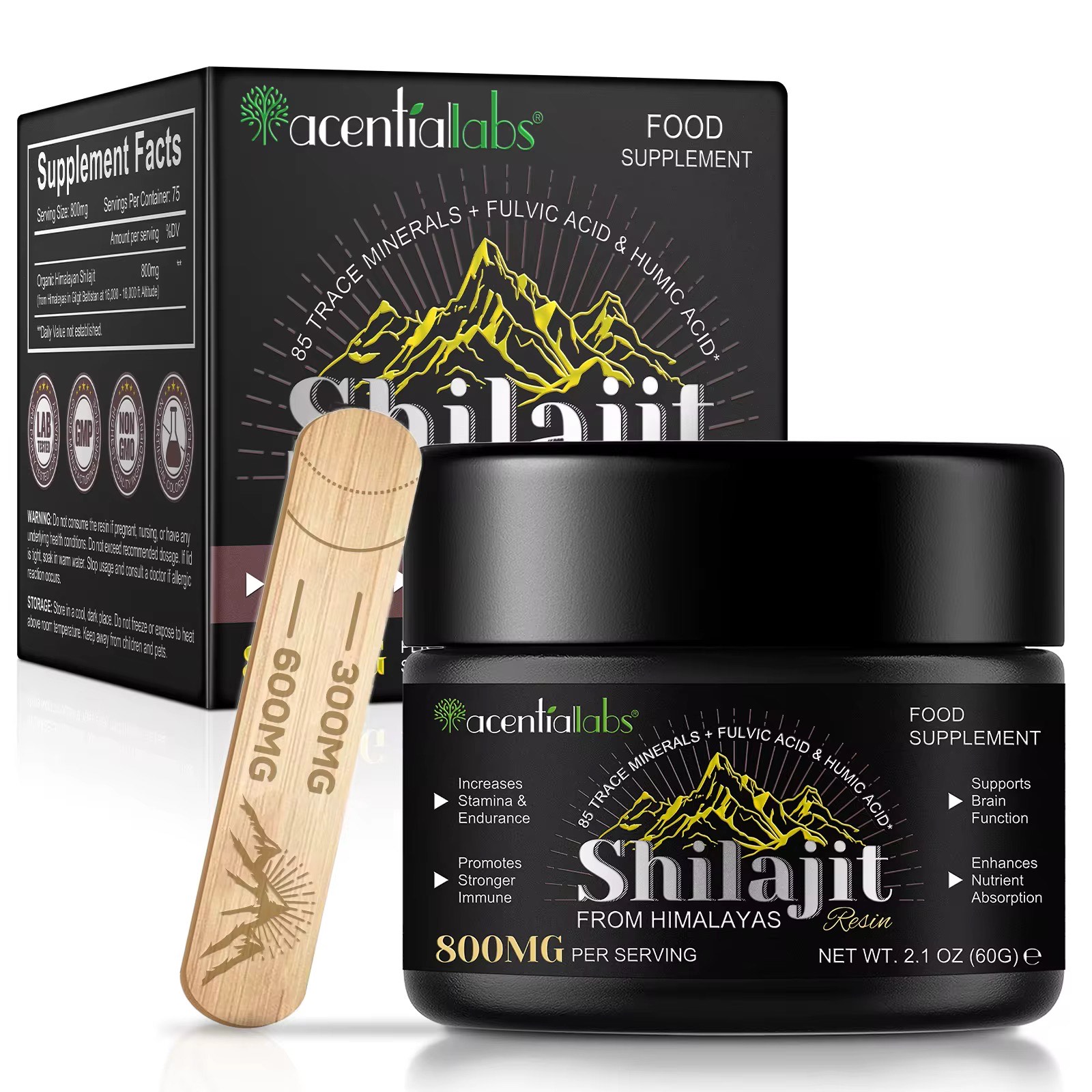Shilajit Resina Pura Del Himalaya 800mg - 75 Porciones