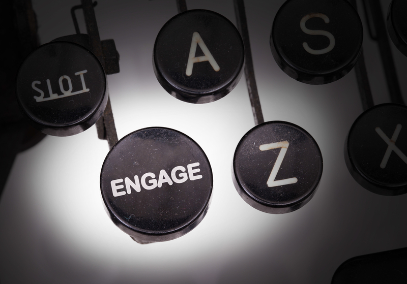 Typewriter with special buttons, engage