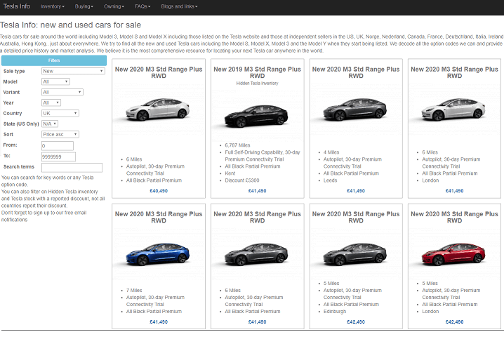 tesla buyers guides worldwide inventory and support for owners on car by u inventory