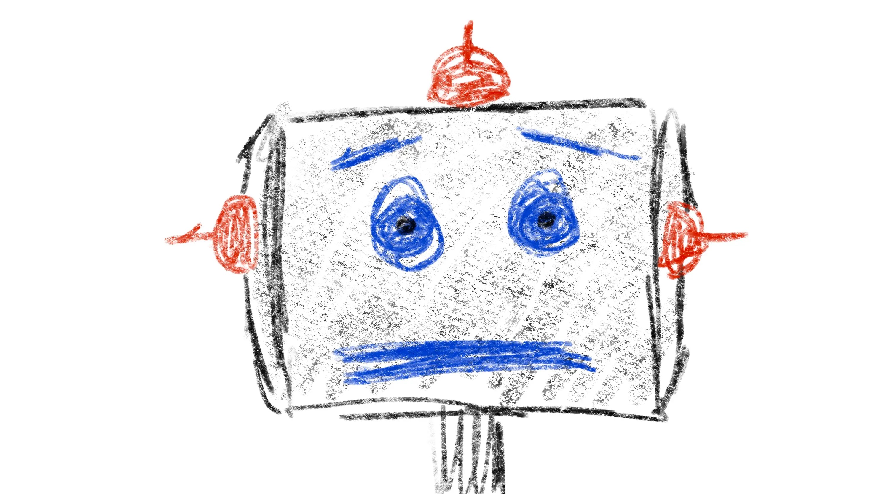 A messy sketch of a robot head