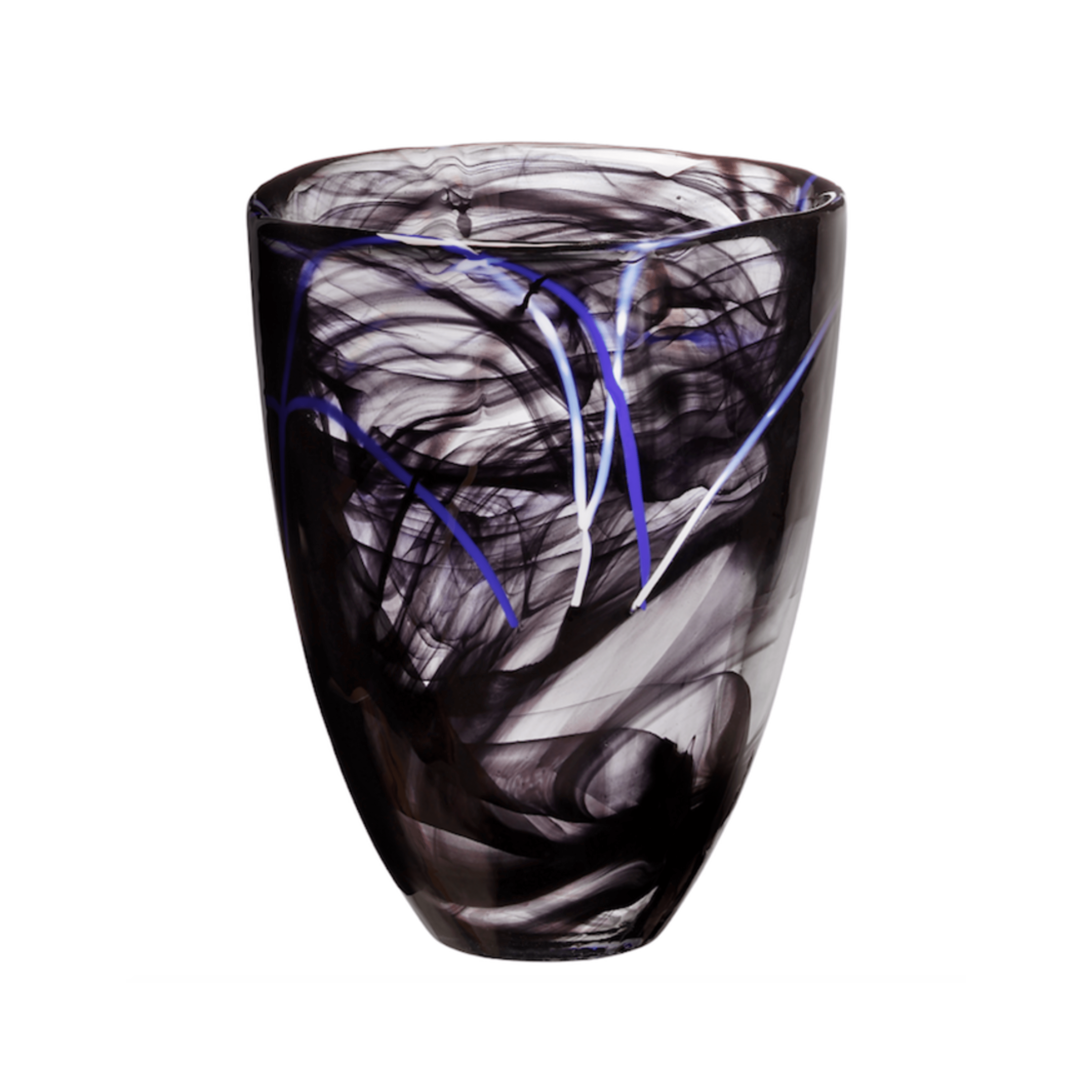 CONTRAST BLACK VASE H 200MM