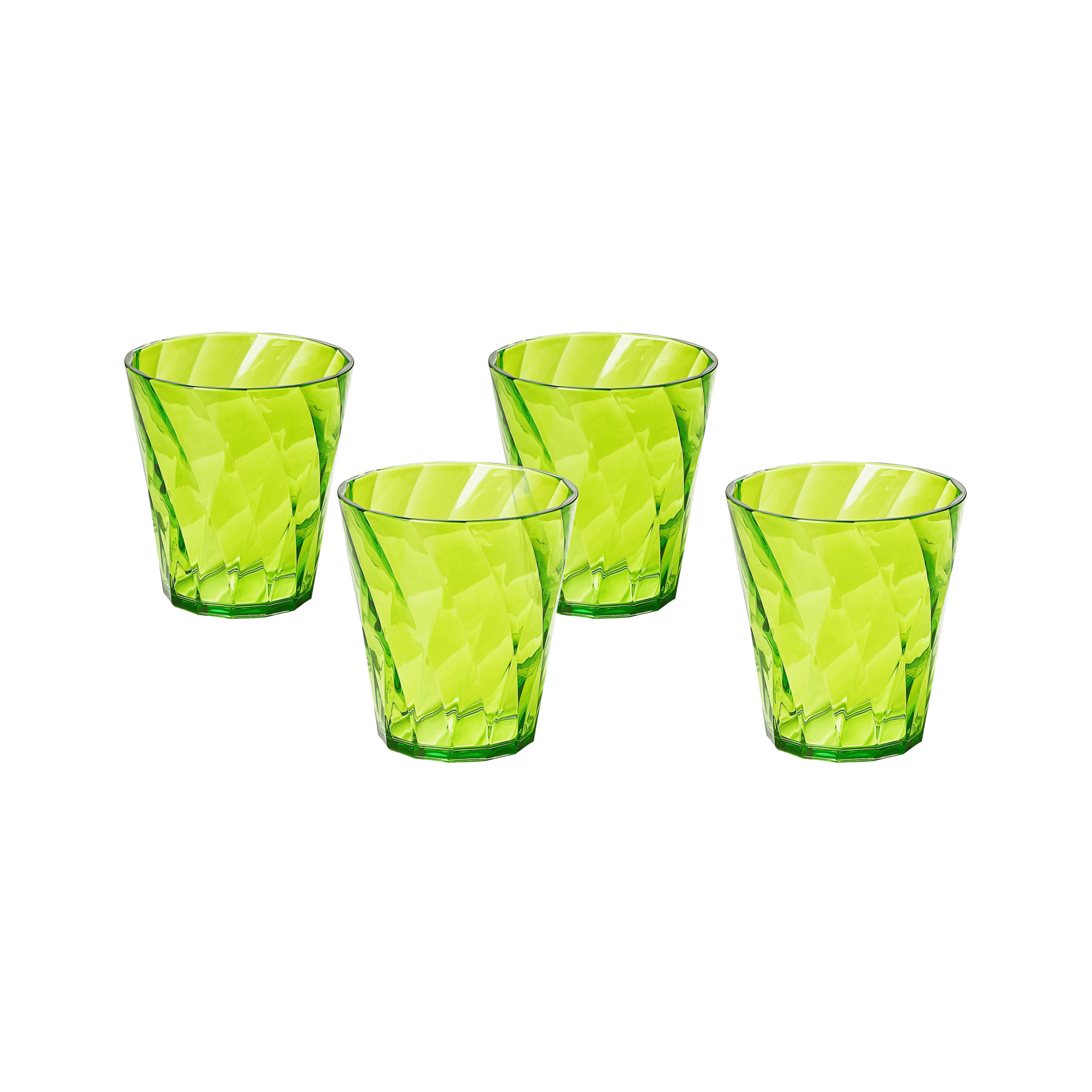 Set 4 DIAMOND Glasses 0,3lt - Green