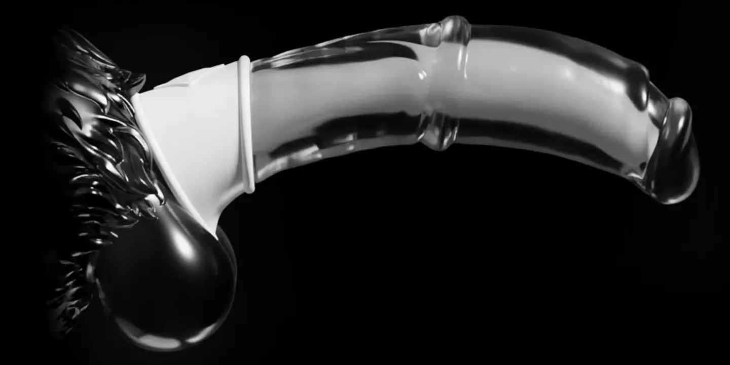 Clock sextoy dual density 3D view inside