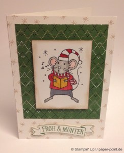 Weihnachtskarte Festtagsmäuse