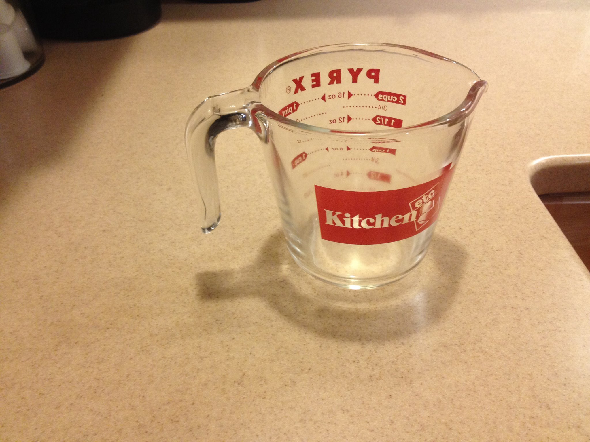 Pyrex Glass Measuring Cup (c. 2004): Positive for 31,300 ppm Lead in the Red Exterior Writing. 90 ppm is unsafe.